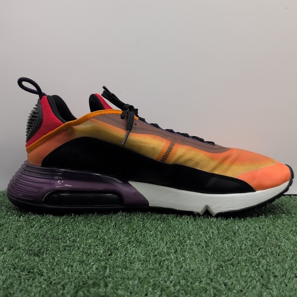 Nike Air Max 090 Men's Size‎ 13 Magma Orange Eggplant Red Daily Walking Athletic - Picture 4 of 14